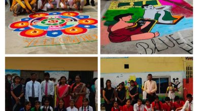 Photo of सेंट फ्रांसिस जेवियर स्कूल में आयोजित हुआ रंगोली कार्यक्रम