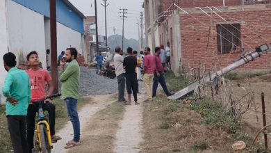Photo of जनता बीज भंडार के गोदाम में अनाज उतार रहे ट्रक ने बिजली के खंभे में मारी टक्कर बाल बाल बचे मजदूर