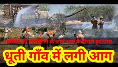Photo of धूती गाँव में लगी आग.. ग्रामीणो की मदद से ग्रामीणो ने पाया काबू
