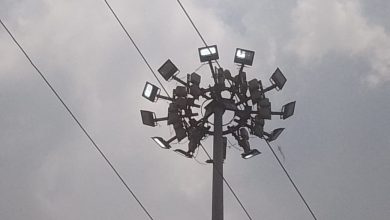 Photo of बीबीपुर चौराहे पर अंधेरा, शोपीस बनी हाईमास्ट लाइट