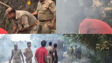 Photo of भीषण आग:  पुलिस की बहादुरी से टली बड़ी तबाही